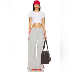 Lovers + Friends Heather Grey Wide Leg Walt Pants